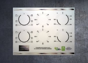 COOKOLOGY BSF60WH, BSF60SS Compatible fascia sticker set x2. (image for) COOKOLOGY BSF60WH, BSF60SS Compatible fascia sticker set x2.