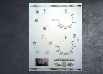 Hotpoint DIH 12D IX Compatible fascia sticker set. (image for) Hotpoint DIH 12D IX Compatible fascia sticker set.