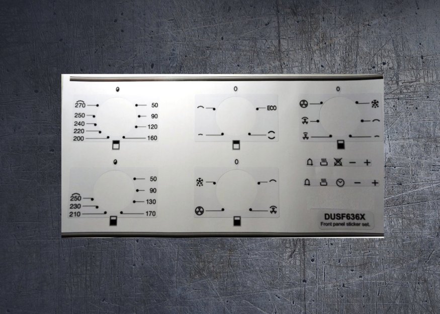 (image for) Smeg DUSF636X compatible fascia sticker set. - Click Image to Close