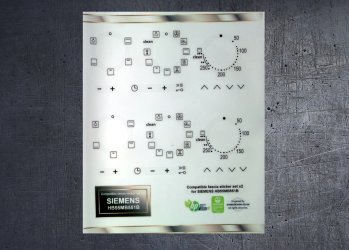 Siemens HB55MB551B Compatible fascia sticker set x2 (image for) Siemens HB55MB551B Compatible fascia sticker set x2